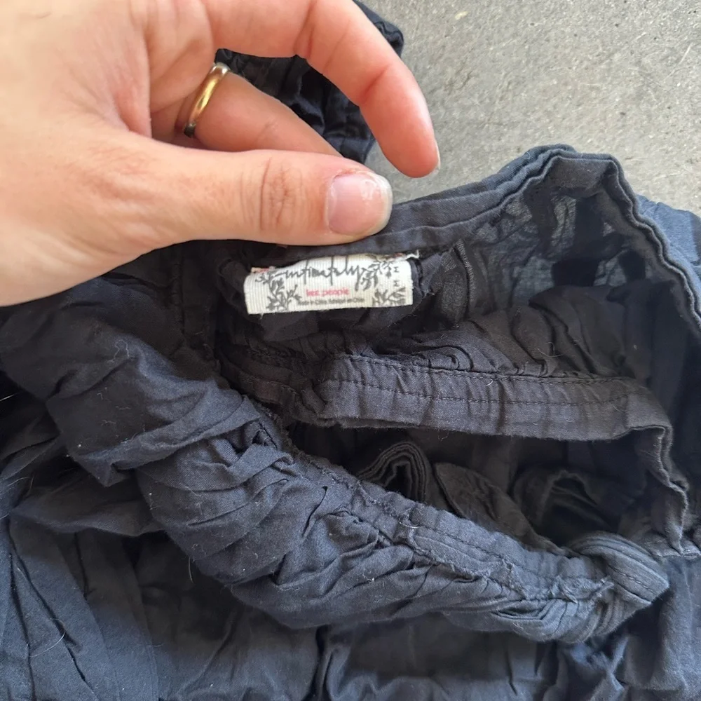 Free People Black Wrap Ruffle Skort/Shorts